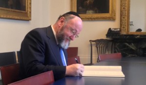The Chief Rabbi at the French Embassy in London