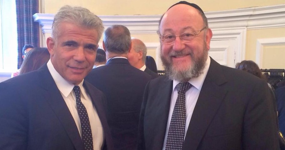 The Chief Rabbi spoke with Yair Lapid about the relationship between the UK and Israel at Lord Stuart Polak's introduction to the House of Lords